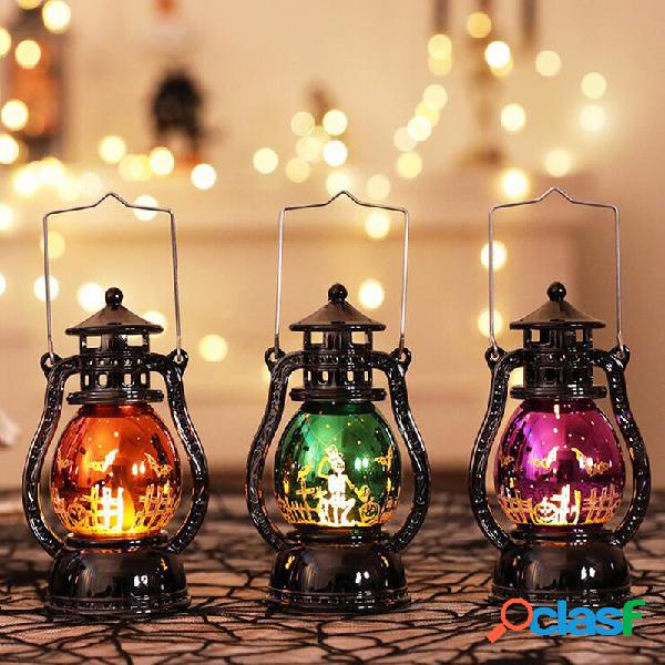 Halloween Retro Electroplating Small Oil Lamp Wind Light