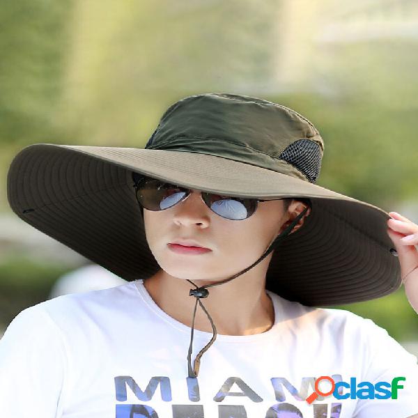 Hat Mens Big Brim Sun Hat Outdoor Breathable Sun Hat
