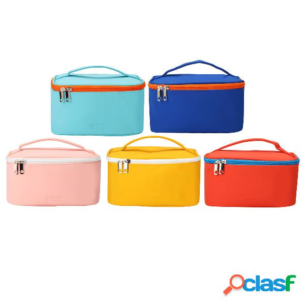 High Capacity Portable Cosmetic Bag PU Pencil Stationery