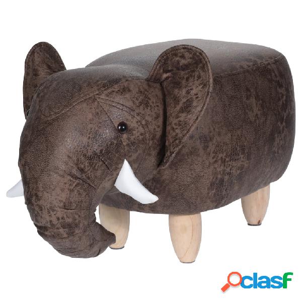 Home&Styling Sgabello 64x35 cm a Forma di Elefante
