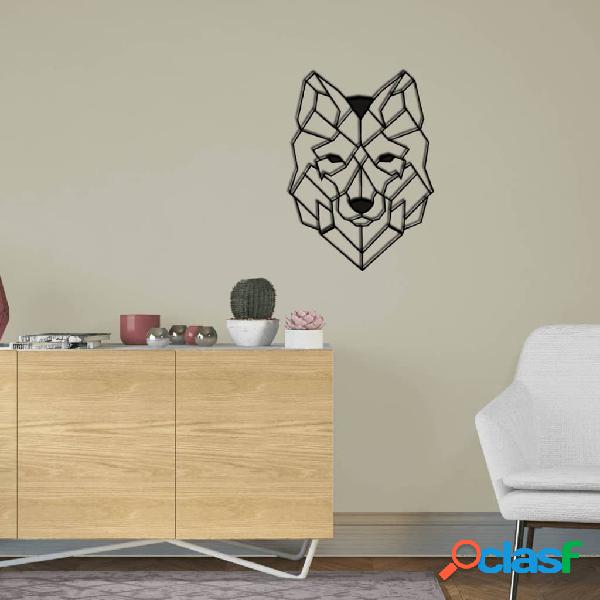 Homemania Decorazione da Parete Lupo 41x57 cm in Acciaio