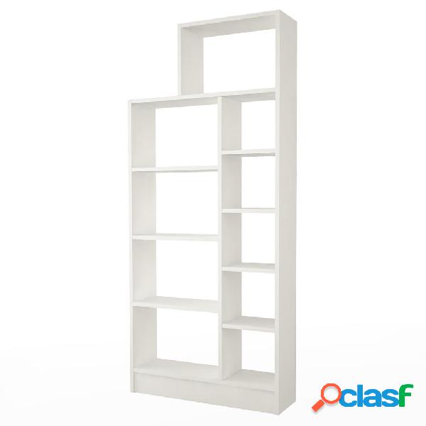 Homemania Libreria Zerre 75,4x22x170,8 cm Bianca