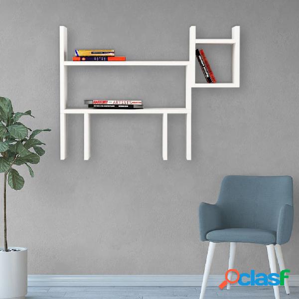 Homemania Mensola a Muro Dogie 82x22x58 cm Bianca