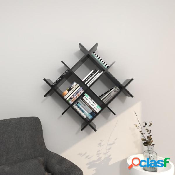 Homemania Mensola a Muro Farley 75x27x75 cm Nero