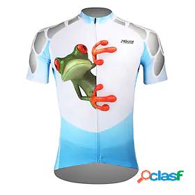 ILPALADINO Mens Cycling Jersey Short Sleeve Frog Bike