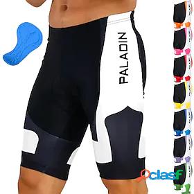 ILPALADINO Mens Cycling Padded Shorts Purple Yellow Red