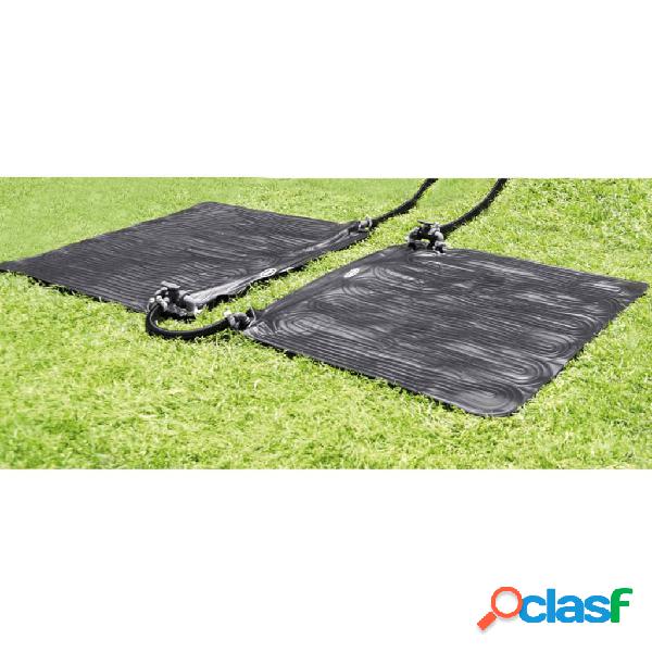 INTEX Tappeti Solari Termici 2 pz PVC 1,2x1,2 m Nero 28685