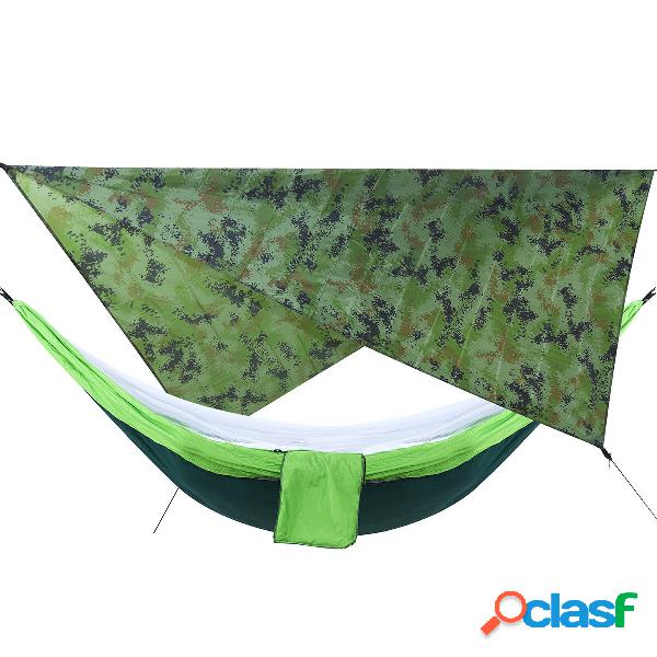 IPRee Camouflage Rain Fly Tarp and Camping Hammock with