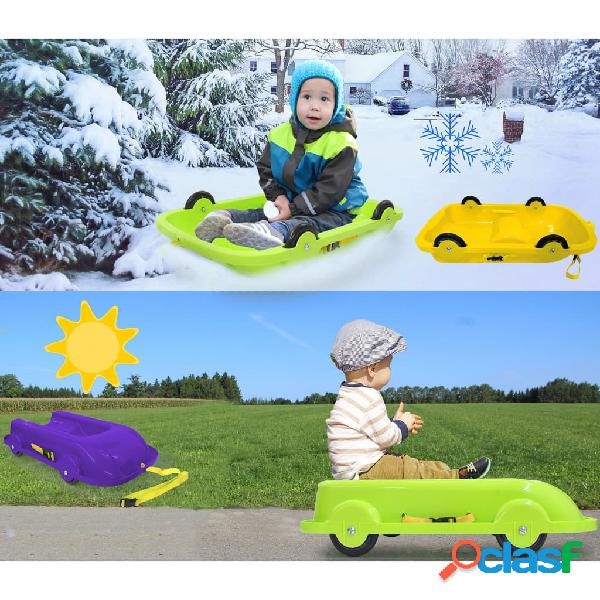 JAMARA Slittino Bob 2-in-1 per Estate e Inverno Verde
