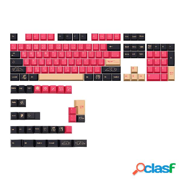 JSJT 135 Keys Red Knight Blue Knight PBT Keycap Set Cherry