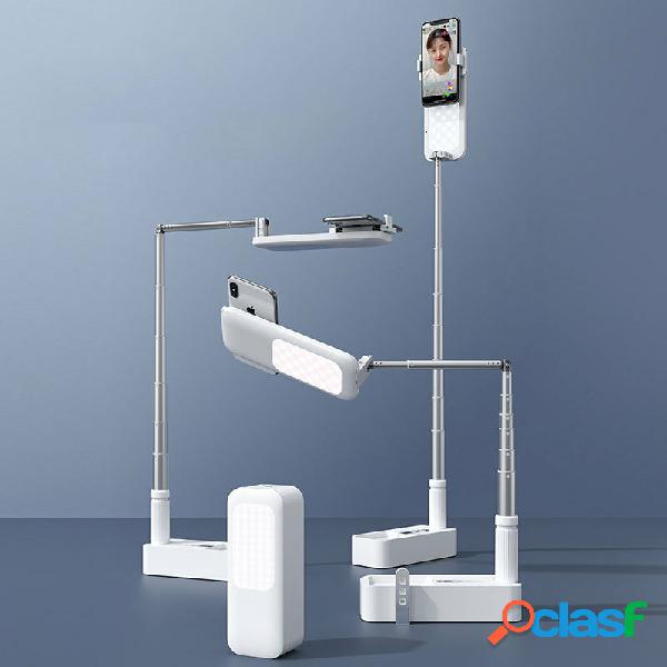 JUNDNE Phone Holder LED Lamp Selfie Fill Light Stand with