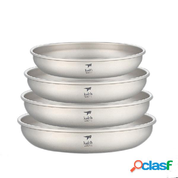 Keith 250/300/400/450ML Titanium Plates Tableware Dishes