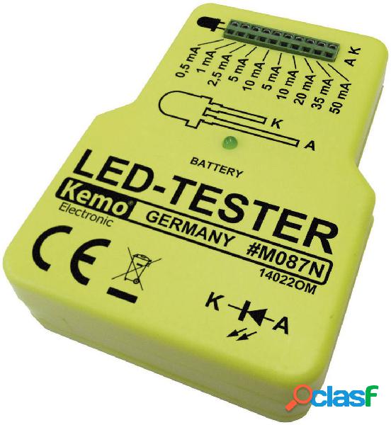 Kemo M087N Tester LED Componente sfuso 9 V/DC