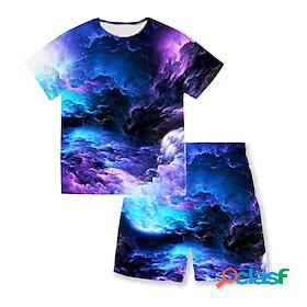 Kids Boys T-shirt Shorts Clothing Set Short Sleeve 2 Pieces