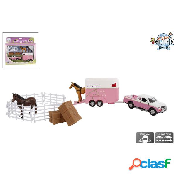 Kids Globe Mitsubishi con Rimorchio per Cavalli e Accessori