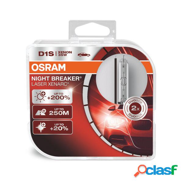 Kit 2 Lampadine Xeno Osram D1S Night Breaker Laser +200% 35W