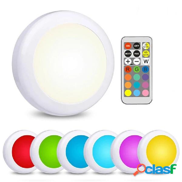 LED Cabinet LightRGB Color Puck Night Lights Dimmable Under