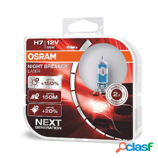 Lampadine Osram Night Breaker Laser H7 +150% duo box