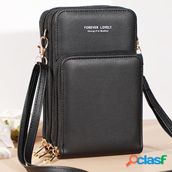 Large Capacity with Touch Screen Clear Window Multi-Pockets