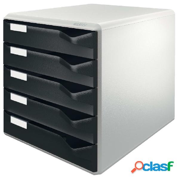 Leitz Schedario con 5 Cassetti Nero