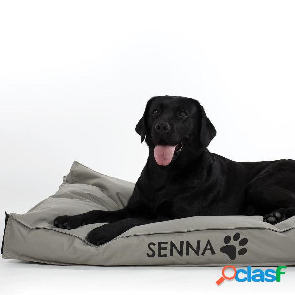 Letto per cani con nome - L - Taupe