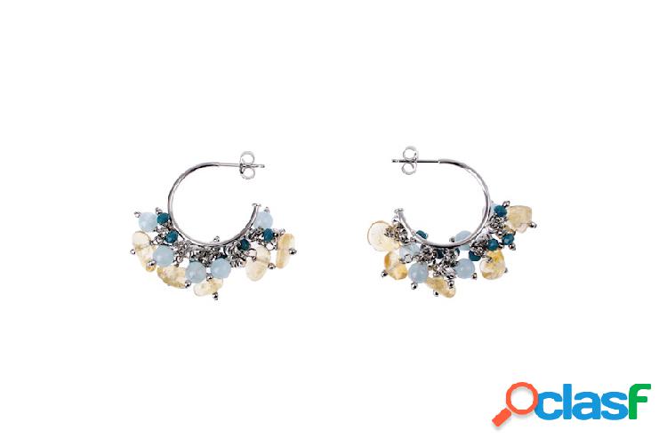 Luisa della Salda Orecchini argento con apatite,