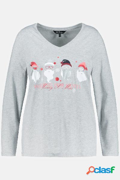 Maglia a maniche lunghe, Donna, Grigio, Taglia: 48/50,