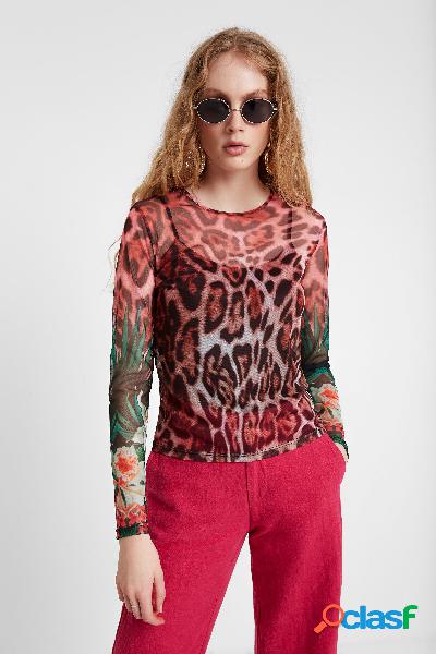 Maglietta stampa leopardo