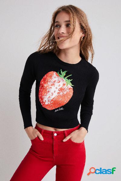 Maglione cropped fragola