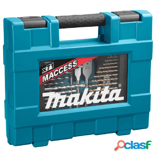 Makita Set Combinato per Trapano 71 pz Argento e Nero