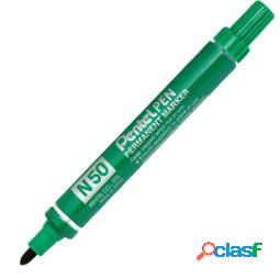 Marcatore permanente N50 - punta tonda - verde - Pentel