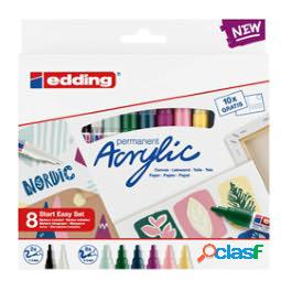 Marcatore permanente acrilico Start Easy Set Nordic - colori