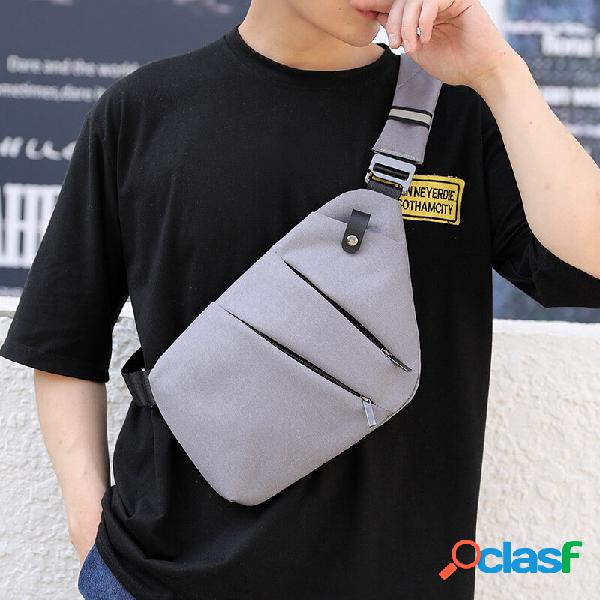 Men Luminous Oxford Multi-pockets Large Capacity Anti-theft