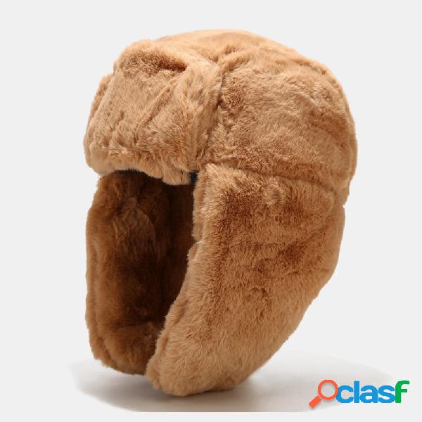 Men Trapper Hat Faux Rabbit Fur Ear Protection Earflap