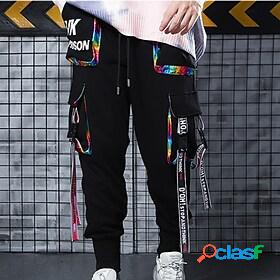Mens Cargo Casual / Sporty Color Block Drawstring Pocket