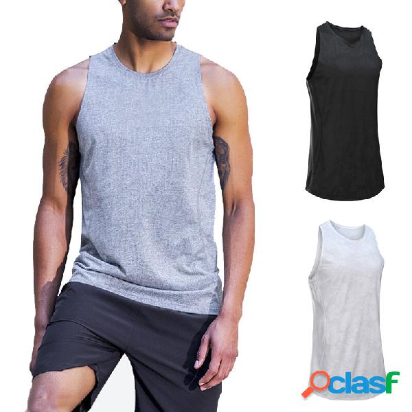 Mens Fitness Undershirt Outdoor Running Gym Quick Dry Sports