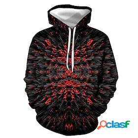 Mens Graphic Flame Pullover Hoodie Sweatshirt Print 3D Print
