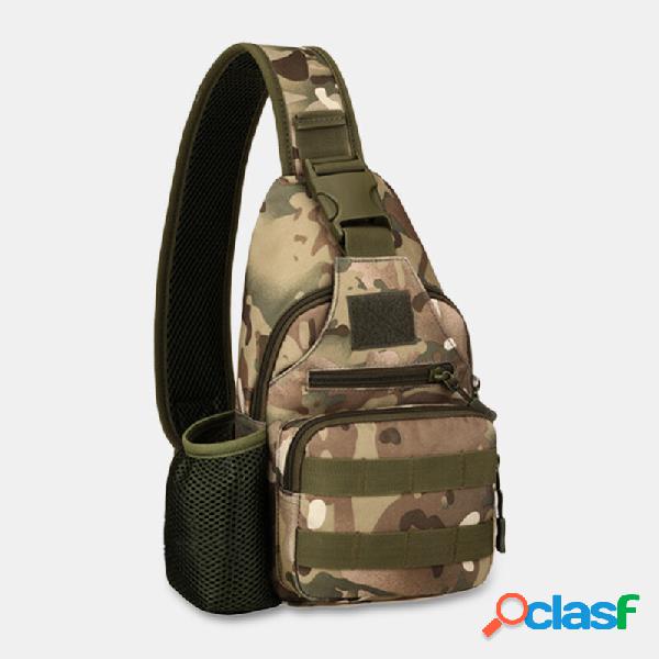 Mens Polyester Camouflage USB Charging Chest Bag Kettle