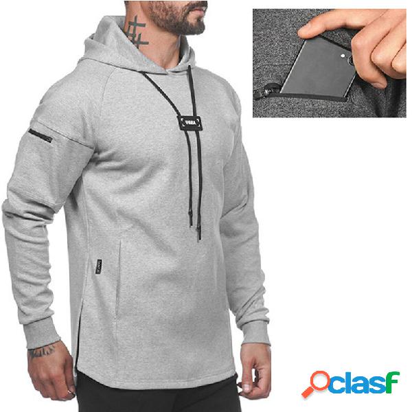 Mens Pullover Hoodie Sports Tops Spring Autumn Soft