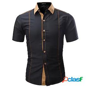 Mens Shirt Simple Classic Collar Shirt Collar Daily Meeting
