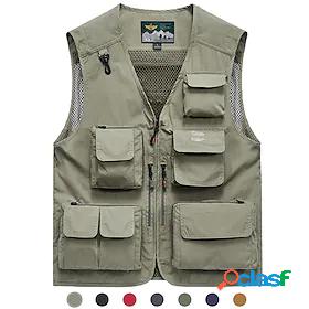 Mens Sleeveless Fishing Vest Hiking Vest Work Vest Vest /