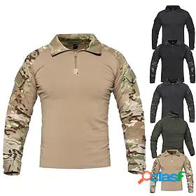 Mens Solid Colored Camo / Camouflage Hunting T-shirt Tee