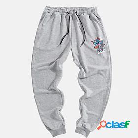 Mens Stylish Classic Style Elastic Drawstring Design Print