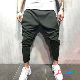 Mens Stylish Simple Pocket Chinos Tapered pants Full Length