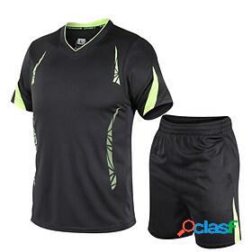 Mens T shirt Hiking Tee shirt with Shorts Short Sleeve Tee