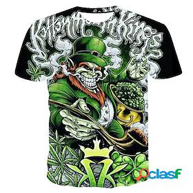 Mens T shirt Tee Floral Graphic Prints Saint Patrick Day 3D