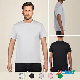 Men's T shirt Tee Plain non-printing Round Neck Daily