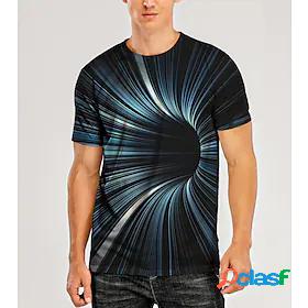 Mens T shirt Tee Shirt Graphic Optical Illusion 3D 3D Print