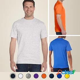 Mens T shirt Tee Solid Color Crew Neck Casual Daily Short