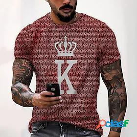 Mens Tee T shirt Tee Shirt Graphic Prints Letter 3D Print